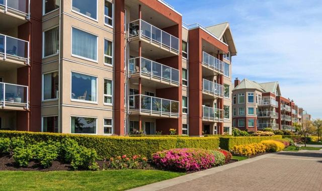 Condominio con aree comuni curate